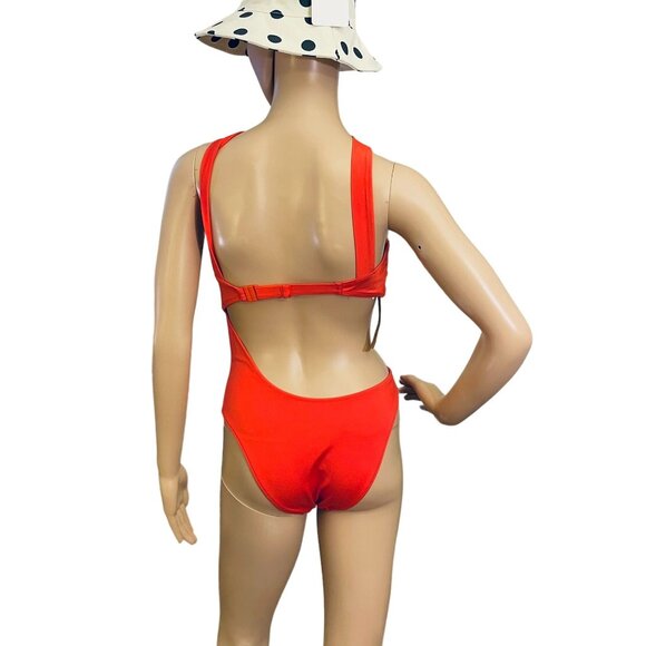 Etam Teleza Asymmetrical One-Piece Swimsuit Size XS Recycled Polyester Womens - Picture 5 of 6